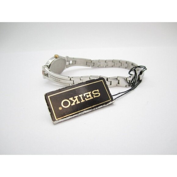 Women Seiko Hardlex Crystals Quartz 16 Diamond Analog Oval Watch (F955)MRSP $395 - Picture 11 of 11